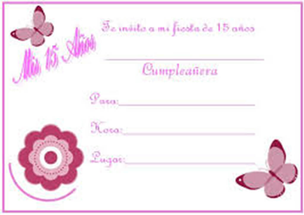 Invitaciones de 15 Años Mariposas